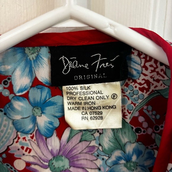 vintage silk 80s 90s floral dress - Picture 4 of 5